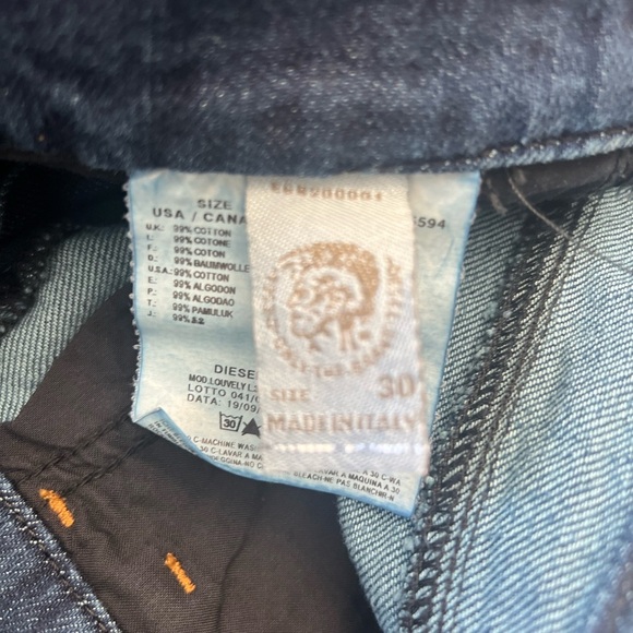 Diesel Blue Flare Wide Leg Jeans Size 30 Made in Italy Women’s jeans - Picture 12 of 16